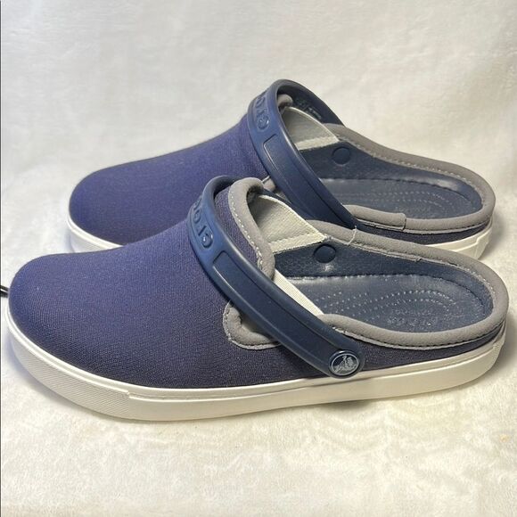 CROCS Citilane Canvas Clog -Dark Blue Canvas Slip-Ons -Size 6 - NWOT - Picture 1 of 7